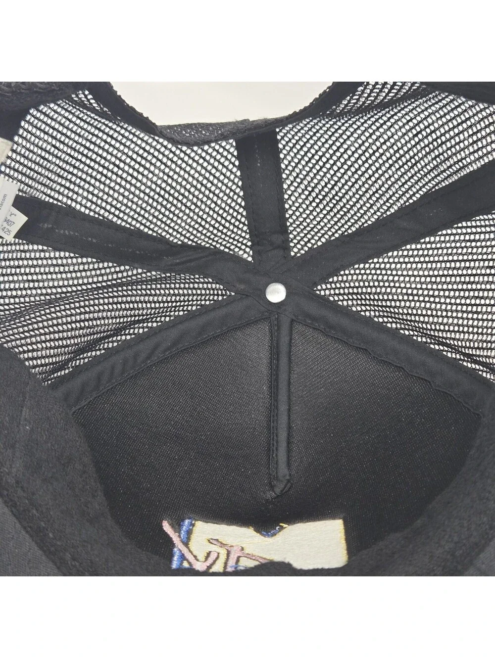 MTV Music Television American Eagle Trucker Hat Cap Black Mesh Snapback